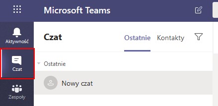 Ikona czatu w Microsoft Teams