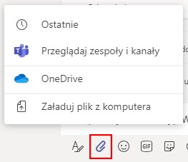 Zaznaczona na czerwono ikonka: dodaj załącznik